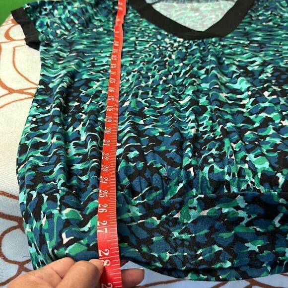 Woman’s ANA BLUE GREEN BLOUSE Size 1X - Picture 6 of 9